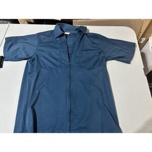 Vintage Haband, Full Zip Shirt Jacket Men Size Medium, Blue